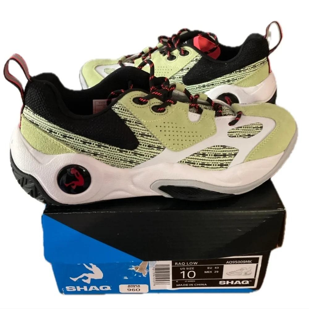 Shaq Raq Low Light Green Black Basketball Shoes AQ95009MK Men’s Size 11